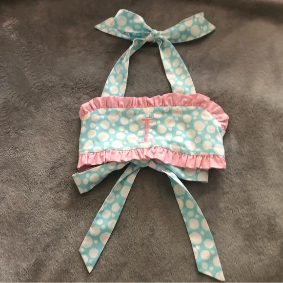 Ruffled Monogrammed “I” Swimsuit size 5 - Picture 2 of 4